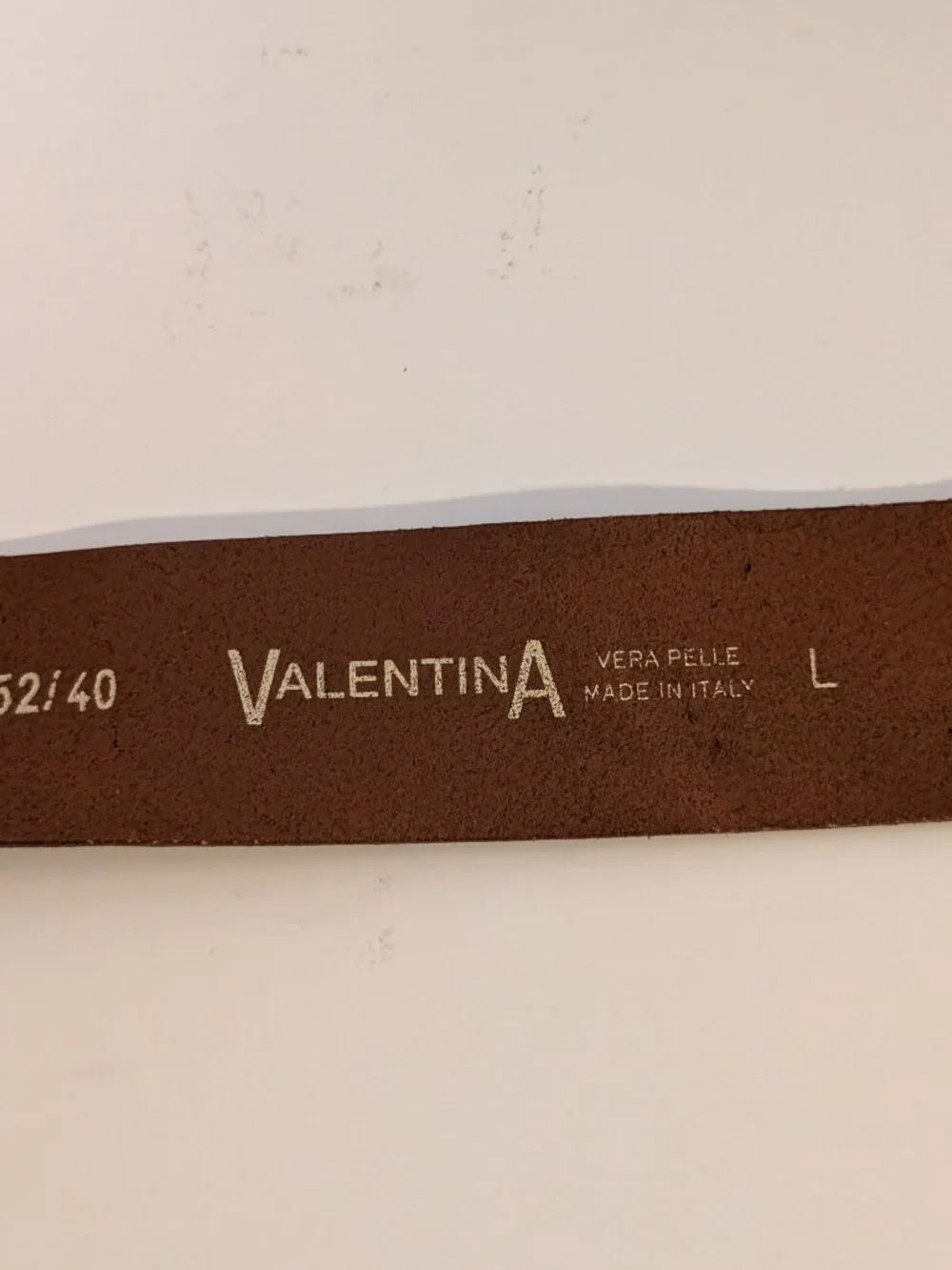 Valentina Vera Pelle Brown Leather Belt Made in Italy Size Large